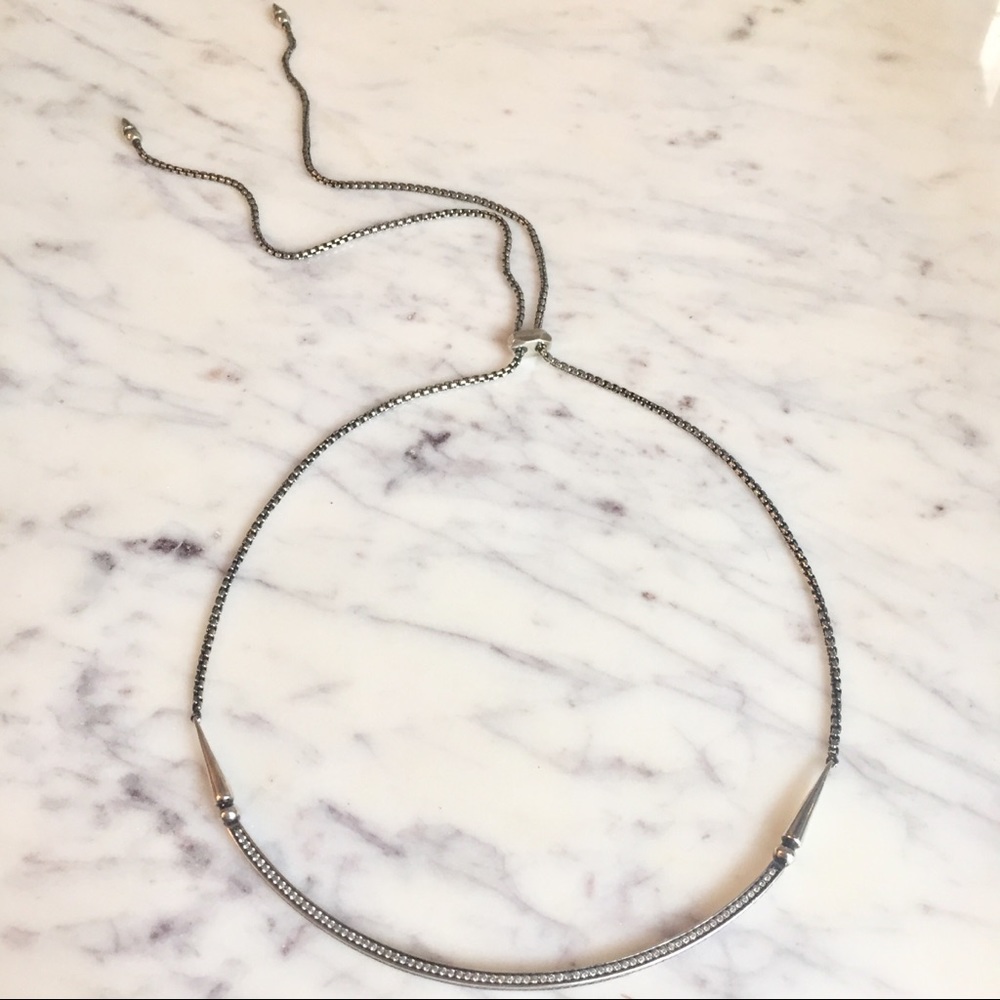 kendra scott scottie silver rhinestone choker